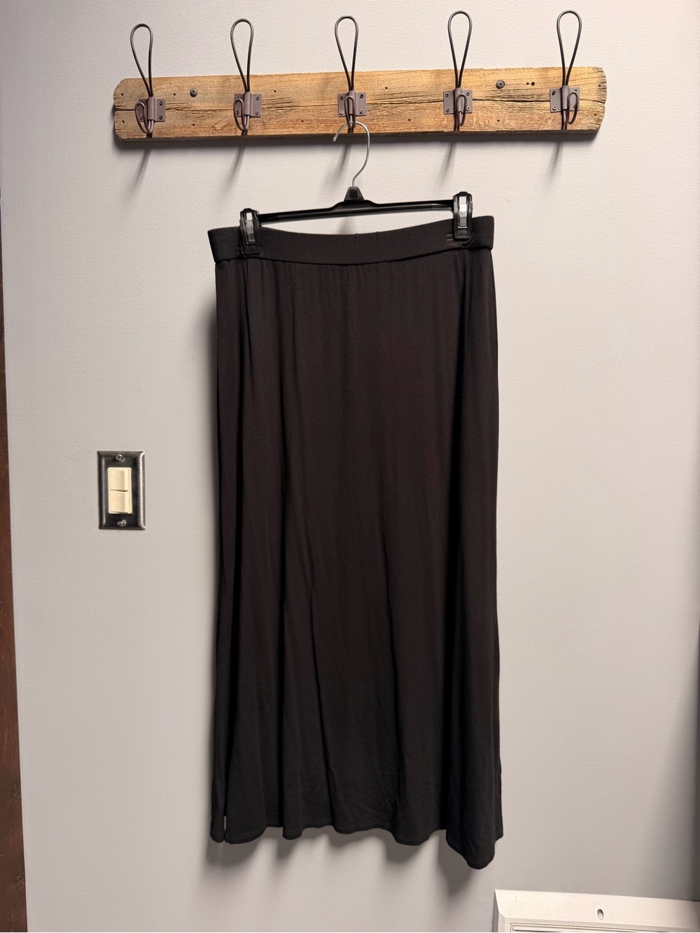 Eileen Fisher Black Maxi Skirt - Sleek A-Line Stretch